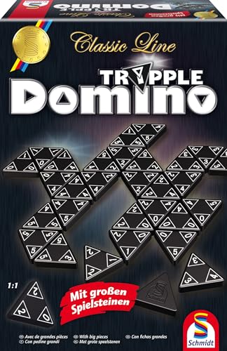 Schmidt Spiele SCH49287 (-) (-) Classic Line, Tripple Domino, mit großen Spielsteinen, Bunt, 0.75 l von Schmidt