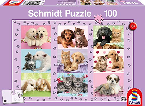 Schmidt Spiele SCH56268 Meine Tierfreunde, Kinderpuzzle, 100 Teile, Bunt von Schmidt