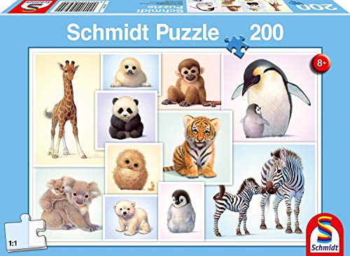 Schmidt Spiele SCH56270 Tierkinder der Wildnis, Kinderpuzzle, 200 Teile, Bunt von Schmidt Spiele