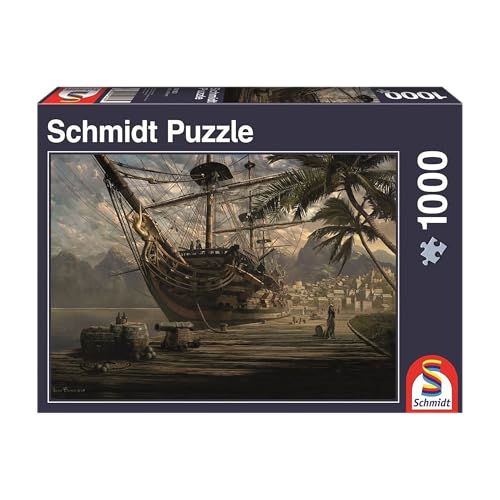 Schmidt Spiele 58183 Schiff vor Anker, 1000 Teile Puzzle von Schmidt