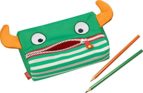 Schmidt Spiele Sorgenfresser 42396 Pat Stifte-Etui, 13 cm, 3 Stück, grün von Schmidt