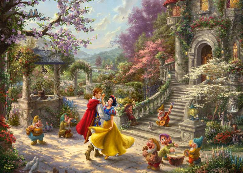 Schmidt Spiele Thomas Kinkade, Disney, Schneewittchen - Tanz mit dem Prinzen 1000 Teile Puzzle Schmidt-Spiele-59625 von Schmidt Spiele