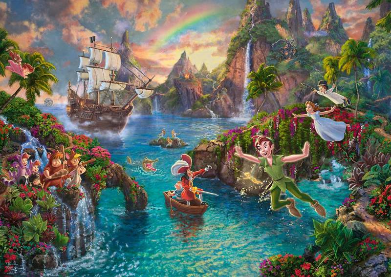 Schmidt Spiele Thomas Kinkade, Disney - Peter Pan 1000 Teile Puzzle Schmidt-Spiele-59635 von Schmidt Spiele