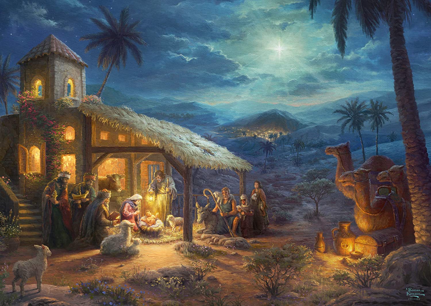 Schmidt Spiele Thomas Kinkade, Spirit, Jesus Geburt 1000 Teile Puzzle Schmidt-Spiele-59676 von Schmidt Spiele