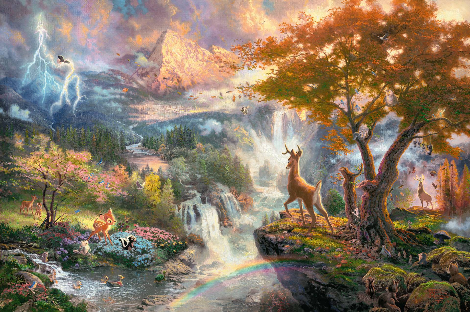 Schmidt Spiele Thomas Kinkade - Disney - Bambi 1000 Teile Puzzle Schmidt-Spiele-59486 von Schmidt Spiele