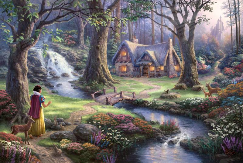 Schmidt Spiele Thomas Kinkade - Disney, Schneewittchen 1000 Teile Puzzle Schmidt-Spiele-59485 von Schmidt Spiele