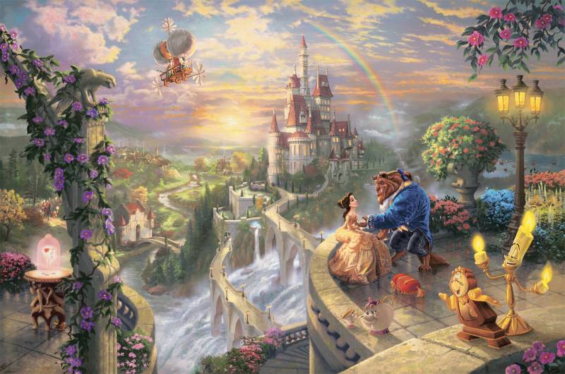 Schmidt Spiele Thomas Kinkade - Disney Die Schöne und das Biest 1000 Teile Puzzle Schmidt-Spiele-59475 von Schmidt Spiele