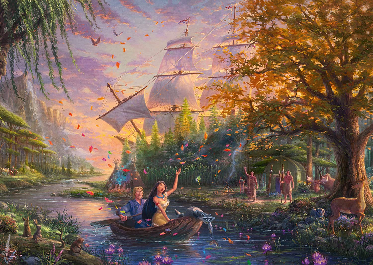 Schmidt Spiele Thomas Kinkade - Disney - Pocahontas 1000 Teile Puzzle Schmidt-Spiele-59688 von Schmidt Spiele