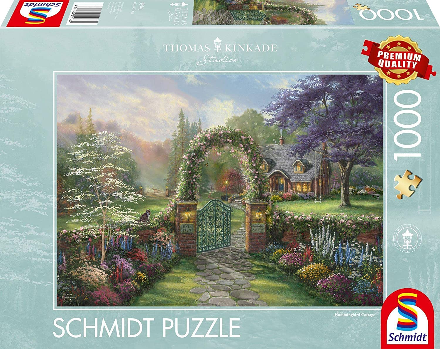 Schmidt Spiele Thomas Kinkade - Kolibri-Hütte 1000 Teile Puzzle Schmidt-Spiele-59940 von Schmidt Spiele