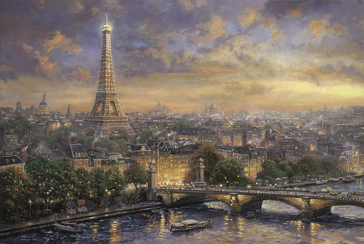 Schmidt Spiele Thomas Kinkade - Paris, Stadt der Liebe 1000 Teile Puzzle Schmidt-Spiele-59470 von Schmidt Spiele