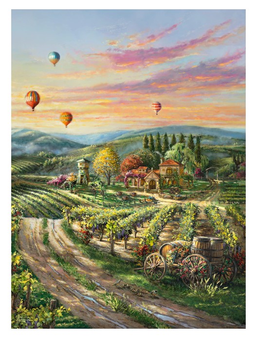 Schmidt Spiele Thomas Kinkade - Peaceful Valley Vineyard 1000 Teile Puzzle Schmidt-Spiele-57366 von Schmidt Spiele