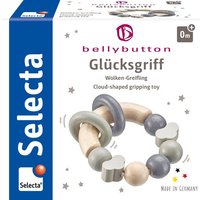 Selecta 64002 - bellybutton, Glücksgriff, Wolken-Greifling, Holz, grau, 7,5 cm von Schmidt Spiele