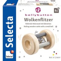 Selecta 64003 - bellybutton, Wolkenflitzer, Rassel, Holz, 7 cm von Schmidt Spiele