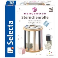 Selecta 64017 - bellybutton, Sternchenrolle, Sortier- und Steckbox, Holz, 13 cm von Schmidt Spiele