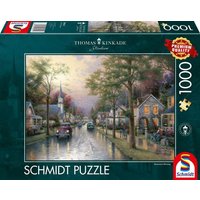 Puzzle Schmidt Spiele Thomas Kinkade: Morgen in der kleinen Stadt 1000 Teile von Schmidt Spiele