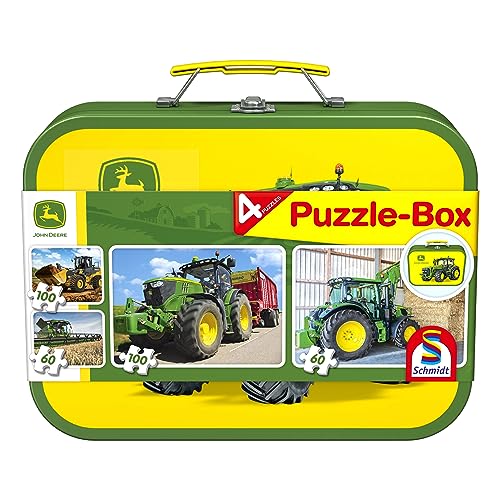 Schmidt , John Deere Puzzle Box (2x60pc/2x100pc) , Puzzle , Ages 5+ , 1 Players von Schmidt