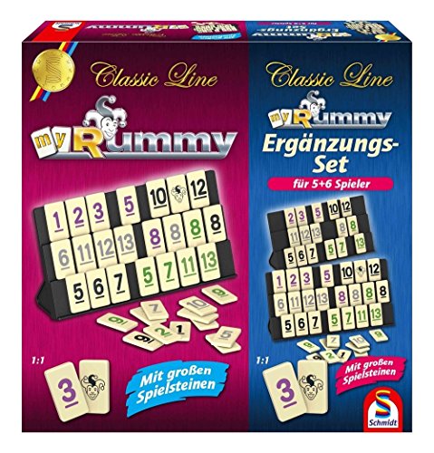 Schmidt – Rummy 49289 Spiele mit Erweiterungsset für 5 + 6 Spieler von Schmidt