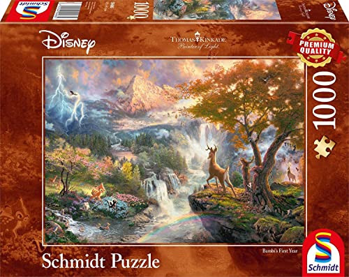 Schmidt Spiele, Thomas Kinkade: Disney Bambi 2021 Edition (1000pc), Puzzle, Ages 12+ von Schmidt