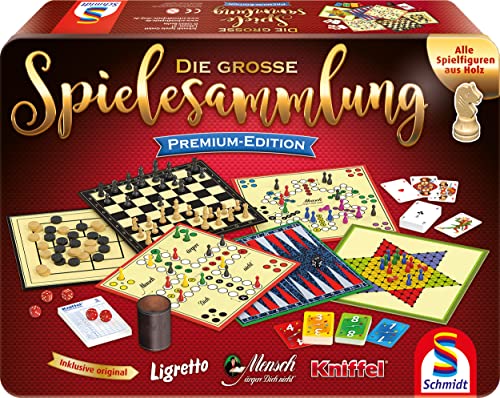 Schmidt Spiele 49197 Die große Spielesammlung Premium-Edition, in Einer Metallbox, Bunt[Exklusiv bei Amazon] von Schmidt