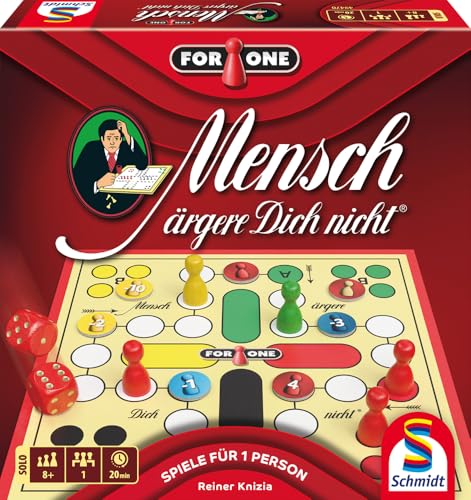 Schmidt Spiele 49470 for One, Mensch ärgere Dich Nicht, Würfelspiel von Schmidt