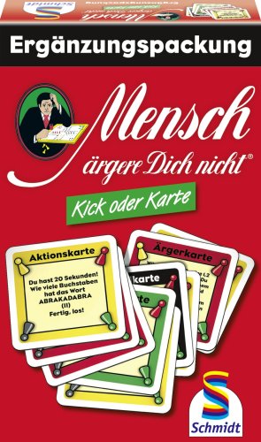 Schmidt Spiele 51138 - Mensch ärgere Dich nicht, Kick oder Karte, Ergänzungspackung von Schmidt