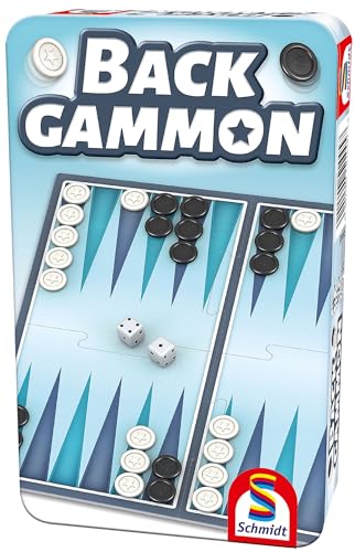 Schmidt Spiele 51445 Backgammon, Bring Mich mit Spiel in der Metalldose von Schmidt