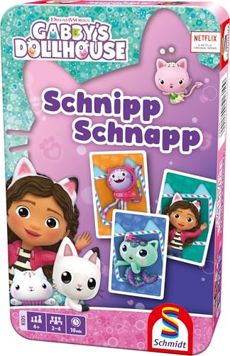 Schmidt Spiele 51610 Gabby's Dollhouse, Schnipp Schnapp, Reisespiel in Einer Metalldose Schmidt Spiele 51610 Gabby's Dollhouse, Schnipp Schnapp, Reisespiel in Einer Metalldose von Schmidt
