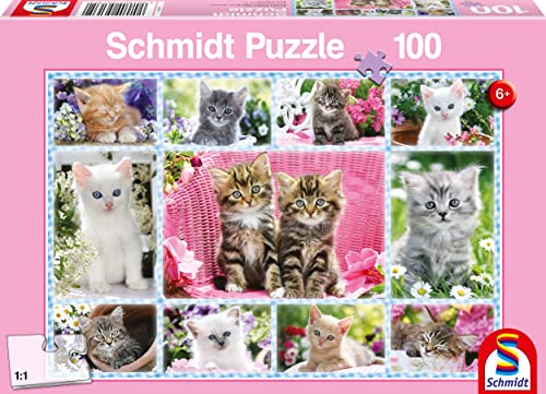 Schmidt Spiele 56135 Katzenbabys, 100 Teile Kinderpuzzle von Schmidt