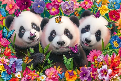Schmidt Spiele 56578 Panda-Trio, 200 Teile Kinderpuzzle aus Graspappe Schmidt Spiele 56578 Panda-Trio, 200 Teile Kinderpuzzle aus Graspappe von Schmidt