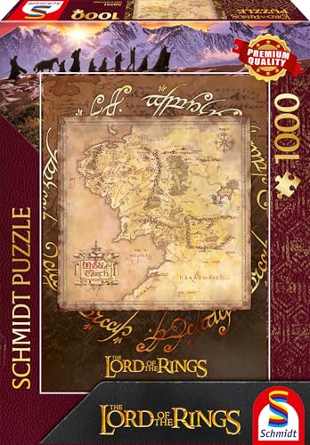 Schmidt Spiele 58551 Herr dr Ringe, Middle Earth, 1000 Teile Puzzle, Mehrfarbig von Schmidt