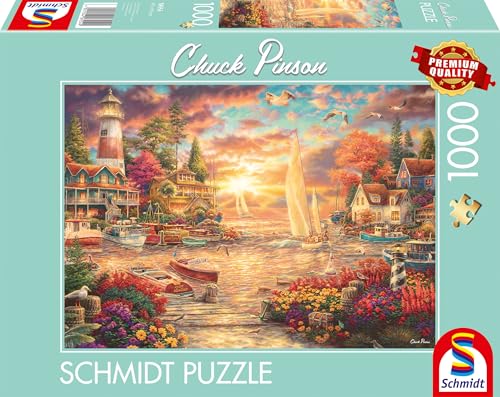 Schmidt Spiele 58554 Chuck Pinson, Morgenstille am See, 1000 Teile Puzzle von Schmidt