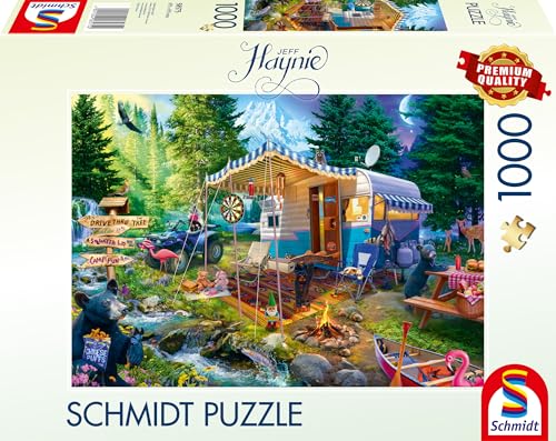 Schmidt Spiele 58575 Jeff Haynie, Mit dem Caravan in den Bergen, 1000 Teile Puzzle, Mehrfarbig von Schmidt