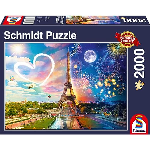 Schmidt Spiele 58941 Paris, Tag und Nacht, 2000 Teile Puzzle von Schmidt