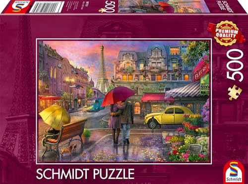 Schmidt Spiele 59713 Regenzauber in Paris, 500 Teile Puzzle von Schmidt