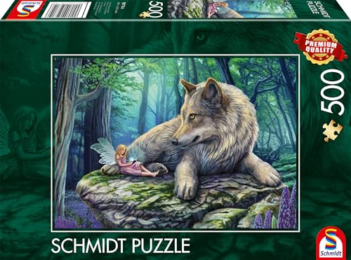 Schmidt Spiele 59714 Wolf und Elfe, 500 Teile Puzzle, Mehrfarbig von Schmidt