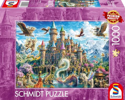 Schmidt Spiele 59791 Märchenschloss im Reich der Fantasie, 1000 Teile Puzzle von Schmidt