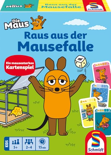 Schmidt Spiele 75063 Die Maus, Raus aus der Mausefalle, Kinderkartenspiel von Schmidt