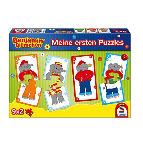 Schmidt Spiele Puzzle 56273 Benjamin Blümchen, Meine ersten Puzzles, 9x2 Teile von Schmidt