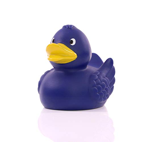 Schnabels Badeente Wings - Geschenk für Geburt Geburtstag Namenstag Kinder Baby Freund-in Mädchen Junge - lustig originell Glücksbringer - Spielzeug Quietsche-Ente Deko Badewanne (Blau) von Schnabels