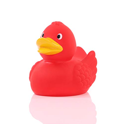 Schnabels Badeente Wings - Geschenk für Geburt Geburtstag Namenstag Kinder Baby Freund-in Mädchen Junge - lustig originell Glücksbringer - Spielzeug Quietsche-Ente Deko Badewanne (Rot) von Schnabels