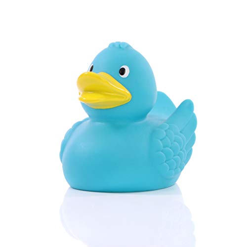 Schnabels Badeente Wings - Geschenk für Geburt Geburtstag Namenstag Kinder Baby Freund-in Mädchen Junge - lustig originell Glücksbringer - Spielzeug Quietsche-Ente Deko Badewanne (Türkis) von Schnabels