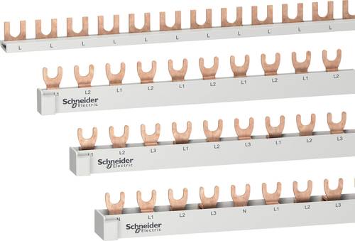 Schneider Electric R9XFH357 Phasenschiene Lichtgrau (RAL 7035) 63A 500V Leiter-Typ = L 1St. von Schneider Electric