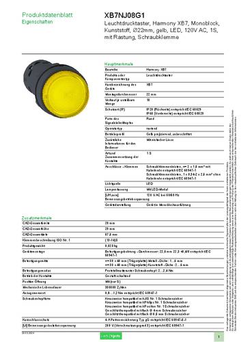 Schneider Electric XB7NJ08G1 Leuchttaster 10St. von Schneider Electric