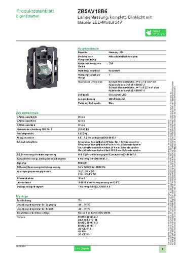 Schneider Electric ZB5AV18B6 Kleinverteilerzubehör 1St. von Schneider Electric