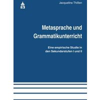 Metasprache und Grammatikunterricht von Schneider Hohengehren