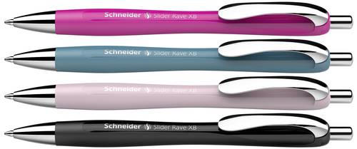 Schneider Schreibgeräte 4 St. Slider Rave XB 132564 Kugelschreiber 0.7mm Schreibfarbe: Blau N/A von Schneider Schreibgeräte