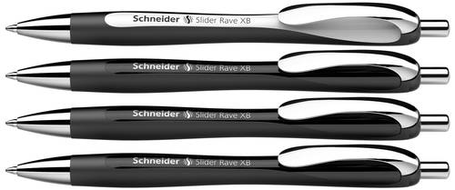 Schneider Schreibgeräte 4 St. Slider Rave XB 132584 Kugelschreiber 0.7mm Schreibfarbe: Blau N/A von Schneider Schreibgeräte