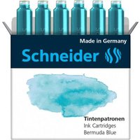 SCHNEIDER 166134 Tintenpatronen Pastell bermuda blue, 6er Schachtel von Schneider