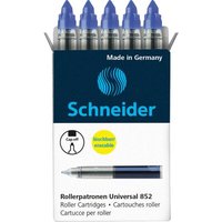 SCHNEIDER 185203 Tintenrollerpatronen Universal 852 blau, 5er Schachtel von Schneider