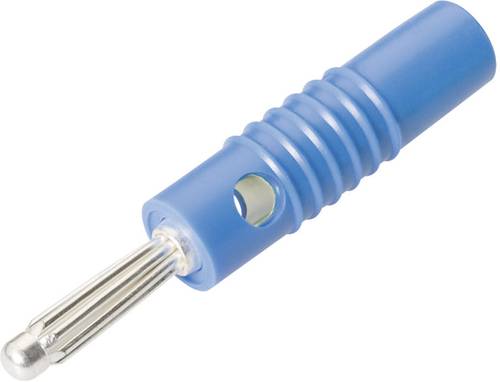 Schnepp L 4004 S BLAU Büschelstecker Stecker, gerade Stift-Ø: 4mm Blau von Schnepp